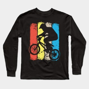 Colorful Bmx Apparel | Retro Bmx Bike Old School Long Sleeve T-Shirt